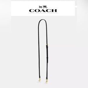 Coach Elegant Black Leather Thin Strap. Gold/Black. BrandNew #CU265